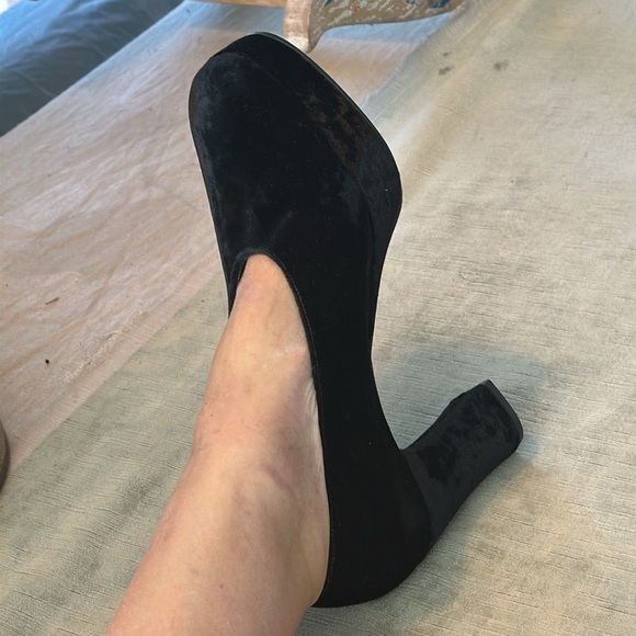 Charles Jourdan | Shoes | Charles Jourdan Black Velvet Retro  Charles Jourdan Black Velvet Retro style platform heels 3\